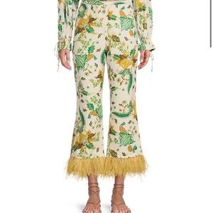 Antonio Melani x The Nat Note Larkin Paisley Feathered Pant